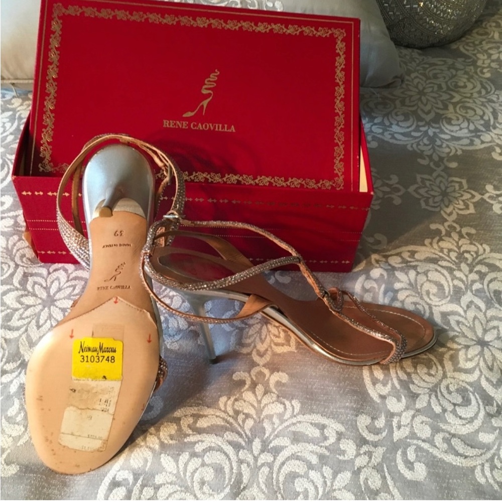 Rene Caovilla rose gold sandals - Picture 2 of 4